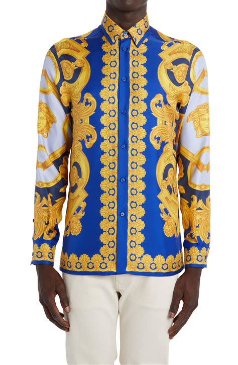 mens versace button up|Versace formal shirts.